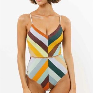 Biliblond NEW swimsuit ARAVA 70s stripes size XL